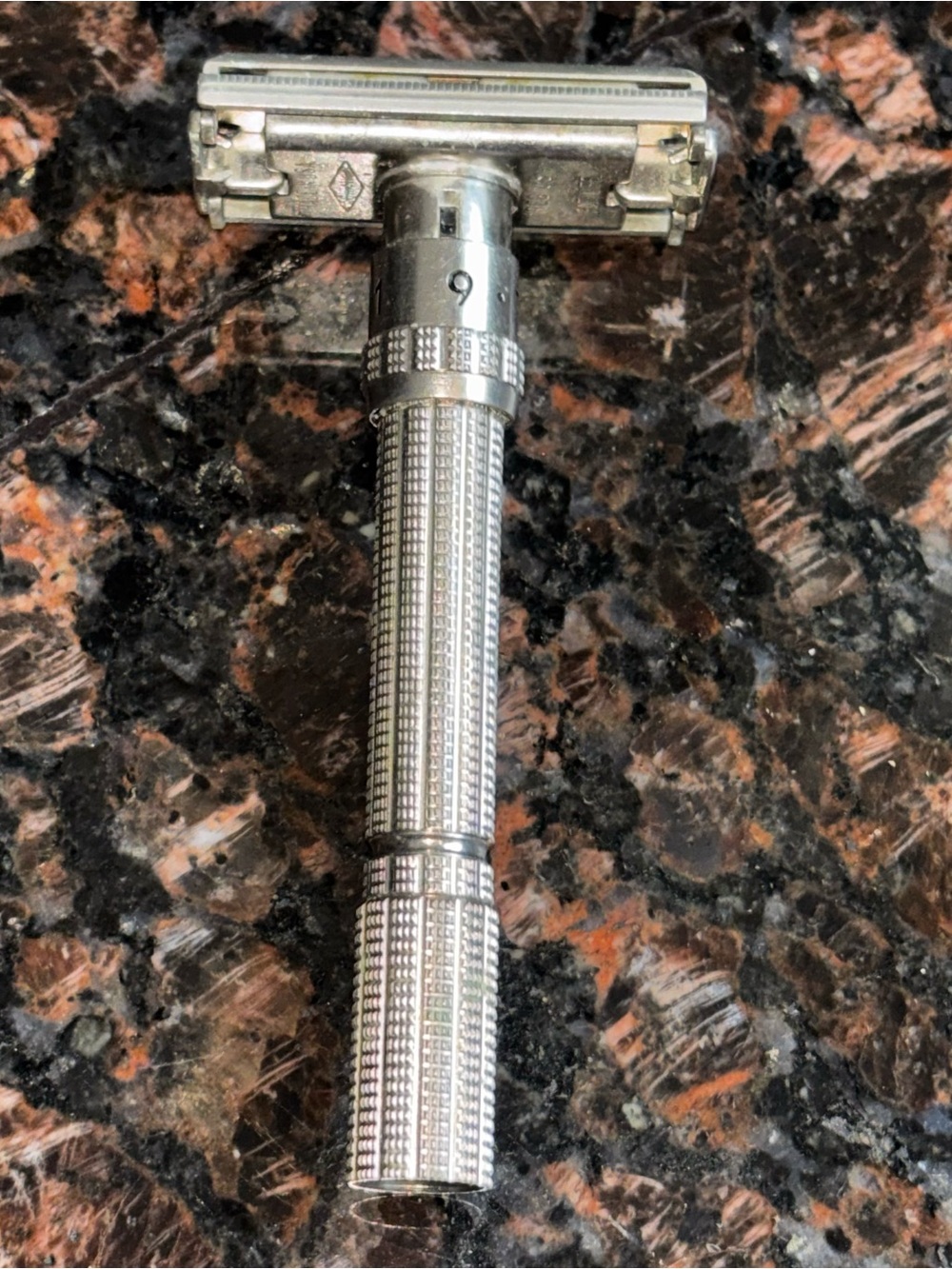 Vintage 1965 GILLETTE Slim Adjustable 1-9 SAFETY RAZOR K-3 Made in USA